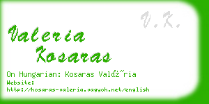 valeria kosaras business card
